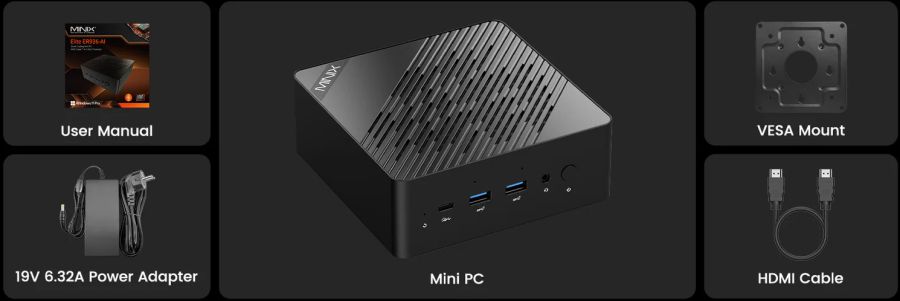 MiniX Elite ER937-AI Mini PC, 1TB SSD, 32GB DDR5 RAM