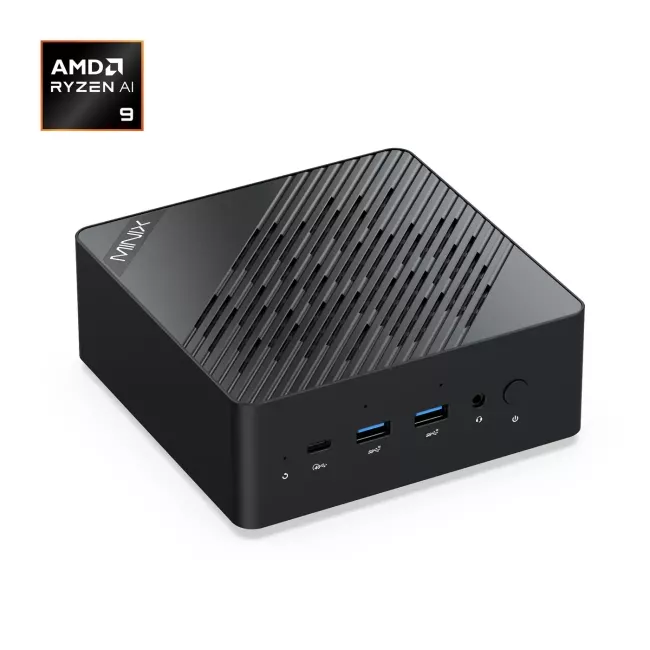 MiniX Elite ER936-AI Mini PC, 1TB SSD, 32GB DDR5 RAM, 10-Core AMD Ryzen AI 9 HX 365, Win 11 Pro