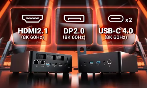 MiniX Elite ER937-AI Mini PC, 1TB SSD, 32GB DDR5 RAM, 12-Core AMD Ryzen AI 9 HX 370, Win 11 Pro