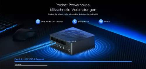 MiniX Elite ER937-AI Mini PC, 1TB SSD, 32GB DDR5 RAM, 12-Core AMD Ryzen AI 9 HX 370, Win 11 Pro
