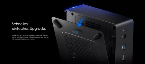 MiniX Elite ER937-AI Mini PC, 1TB SSD, 32GB DDR5 RAM, 12-Core AMD Ryzen AI 9 HX 370, Win 11 Pro