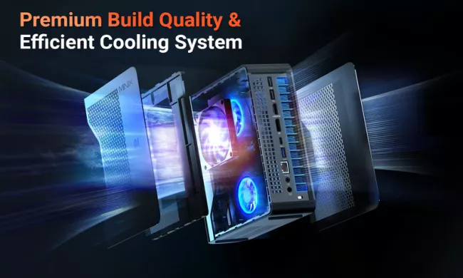 MiniX Elite ER939-AI Mini Workstation, 2TB SSD, 128GB DDR5 RAM, 16-Core AMD Ryzen AI Max+ 395, Win 11 Pro