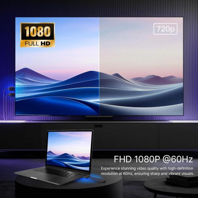 Preview: MINIX H1, kabelloser HDMI zu HDMI Dongle für Laptop, Tablet, Spielekonsole