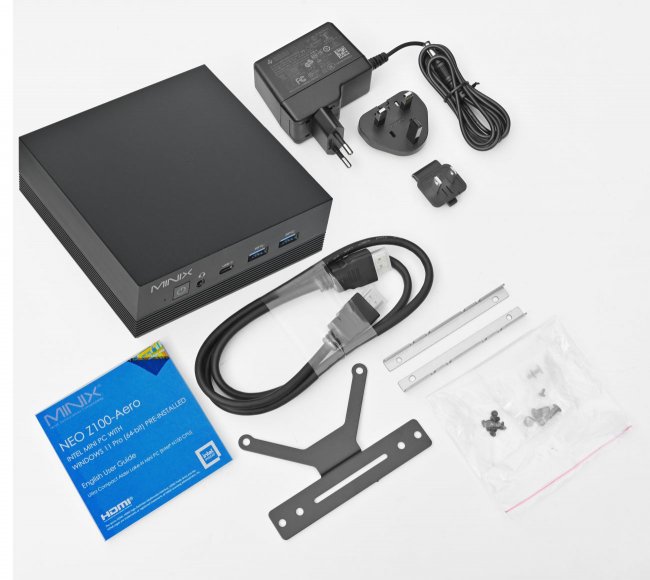 MiniX Z100-Aero, 512GB SSD, 16GB RAM, Intel N100 Mini-PC, Win 11 Pro