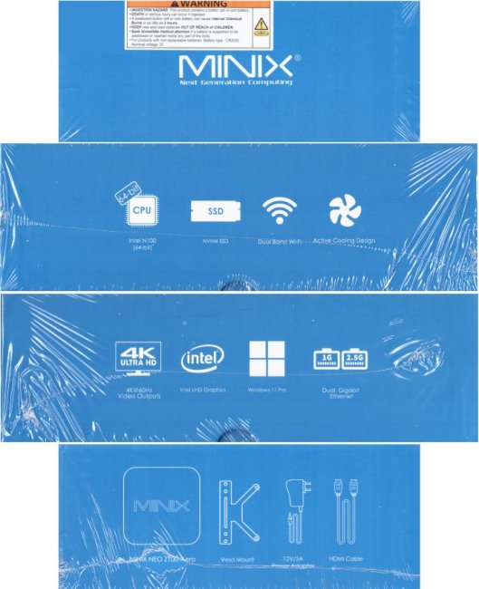 MiniX Z100-Aero, 512GB SSD, 16GB RAM, Intel N100 Mini-PC, Win 11 Pro