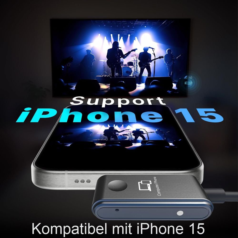 MINIX C1, kabelloser USB-C zu HDMI Dongle für Laptop, Smartphone, Tablet
