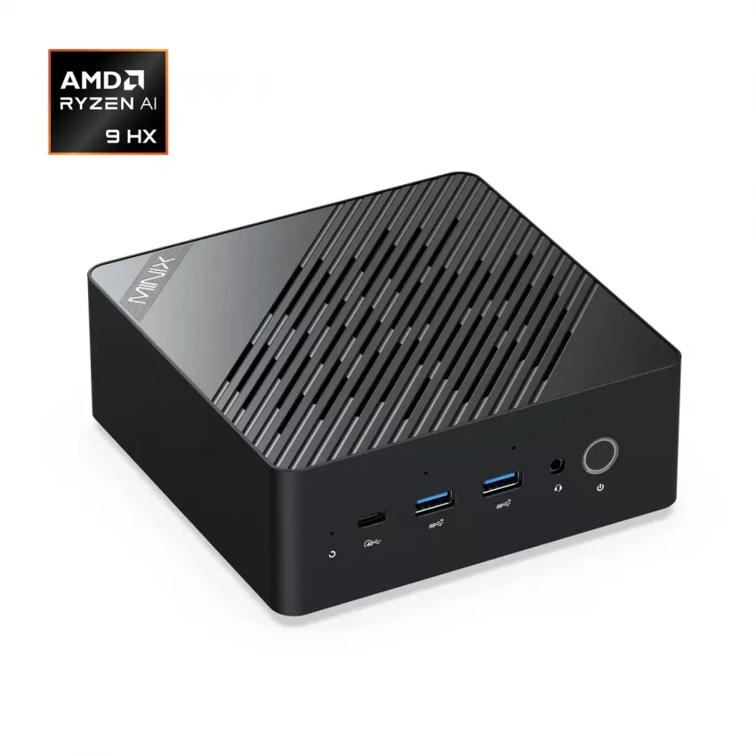 MiniX Elite ER937-AI Mini PC, 1TB SSD, 32GB DDR5 RAM, 12-Core AMD Ryzen AI 9 HX 370, Win 11 Pro