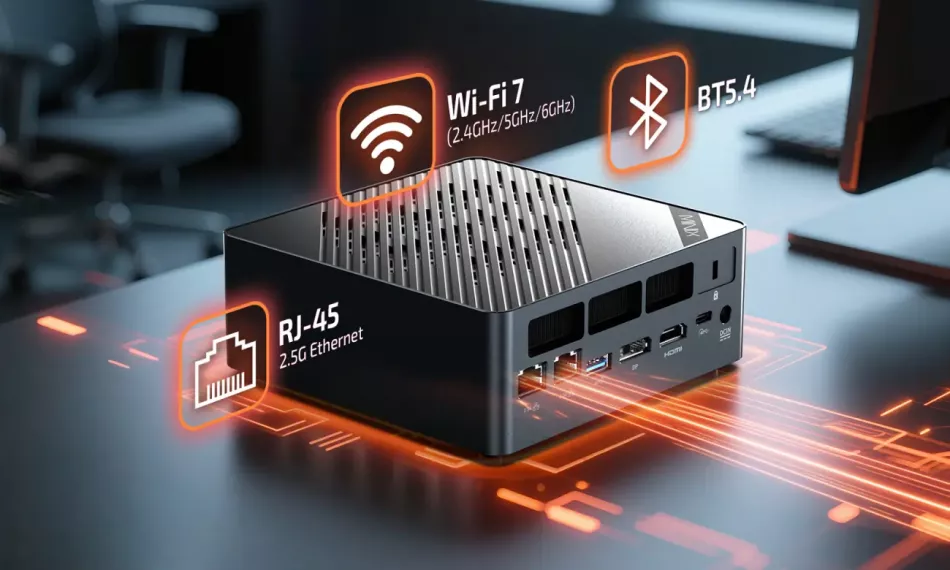 MiniX Elite ER937-AI Mini PC, 1TB SSD, 32GB DDR5 RAM, 12-Core AMD Ryzen AI 9 HX 370, Win 11 Pro