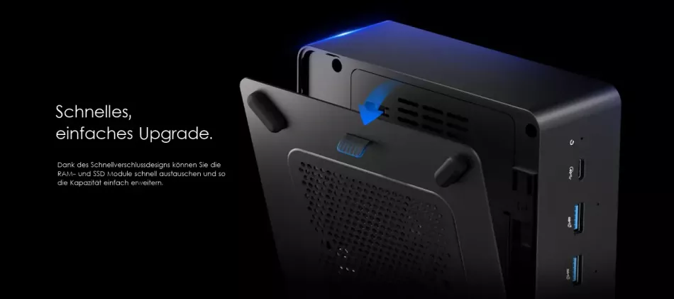 MiniX Elite ER937-AI Mini PC, 1TB SSD, 32GB DDR5 RAM, 12-Core AMD Ryzen AI 9 HX 370, Win 11 Pro