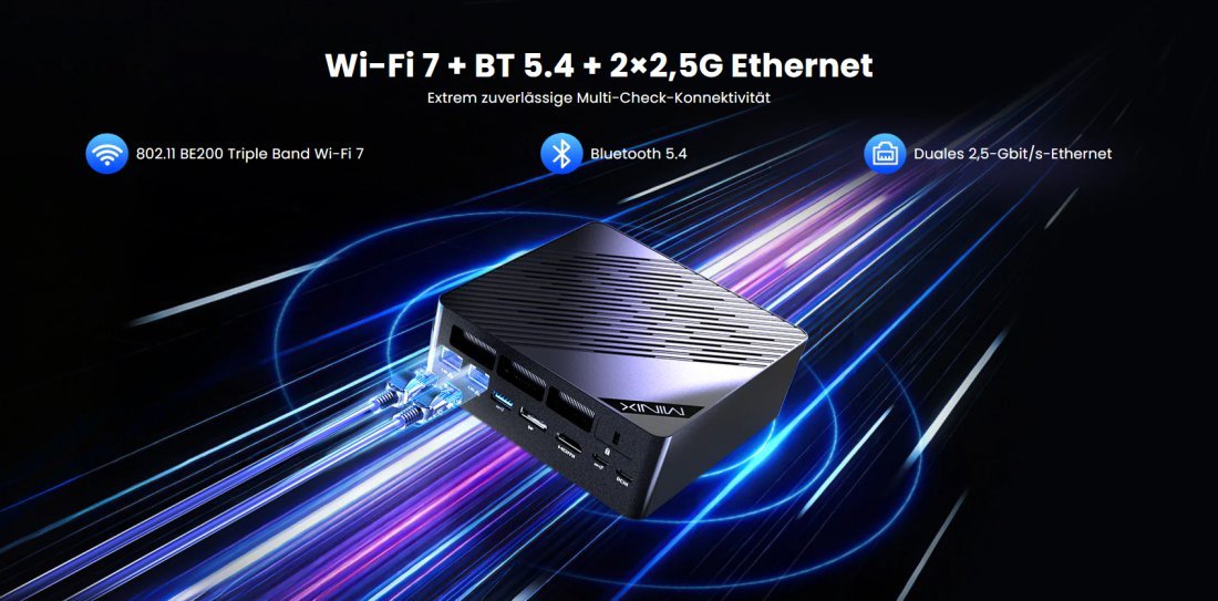 MiniX Elite EU928-AI Mini PC, 1TB SSD, 32GB DDR5 RAM, Intel Core Ultra 9 285H CPU, Intel Arc 140T, Win 11 Pro